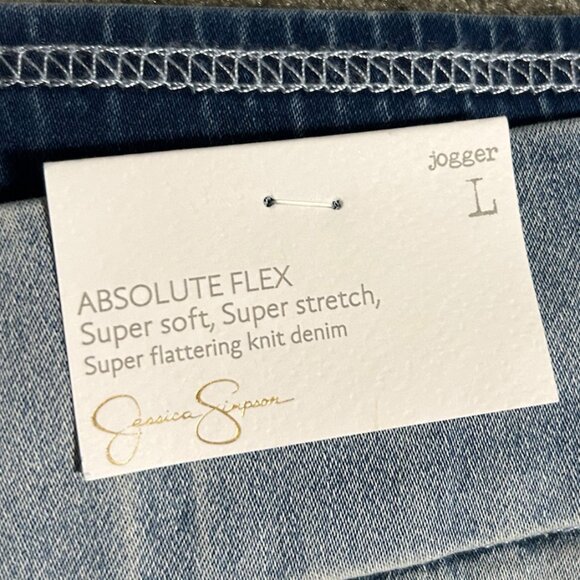 NWT Jessica Simpson Absolute Flex Denim Pull-on Joggers Women's L - Picture 9 of 11